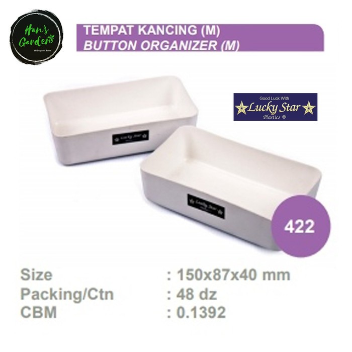 Tempat kancing 24 pcs mangkok tempat komponen kancing baut lucky star M422PLS