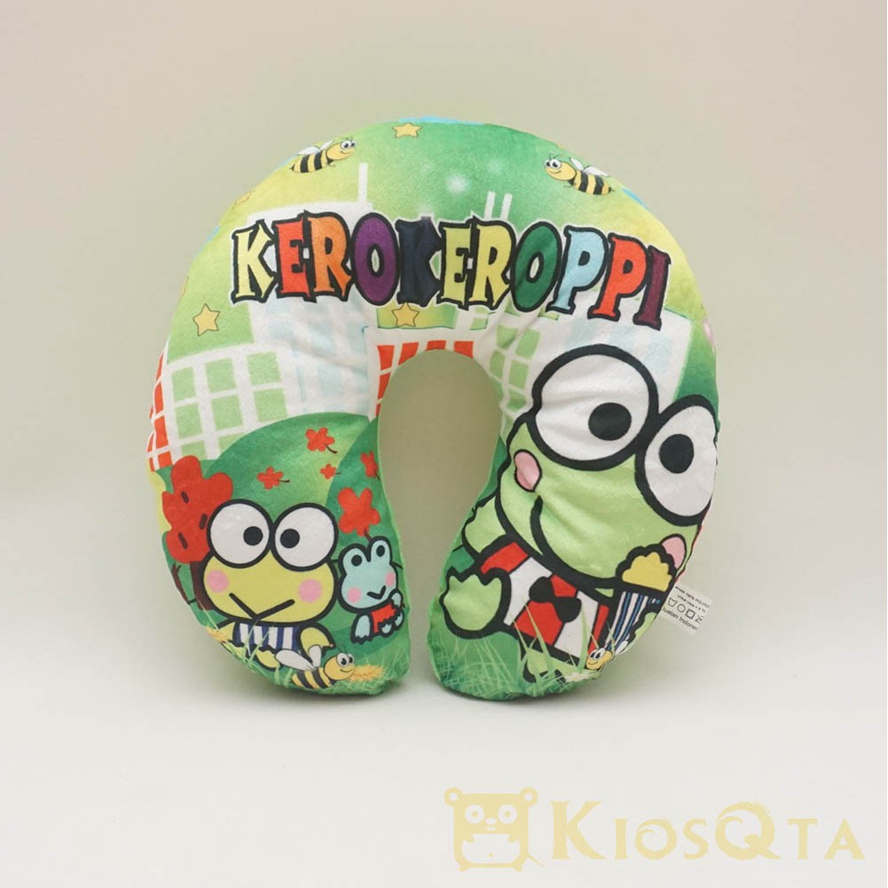 bantal leher keroppi hijau printing medium
