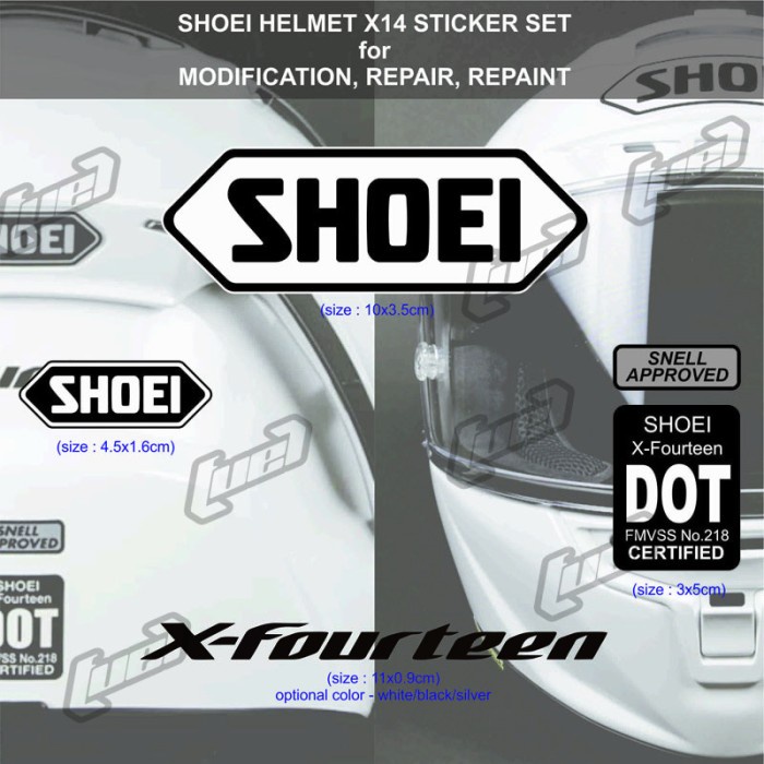 90794ei Sticker Set Helm Shoei X14 Untuk Repair, Repaint, Modif Ink, Kyt, Arai 35Ttjtw