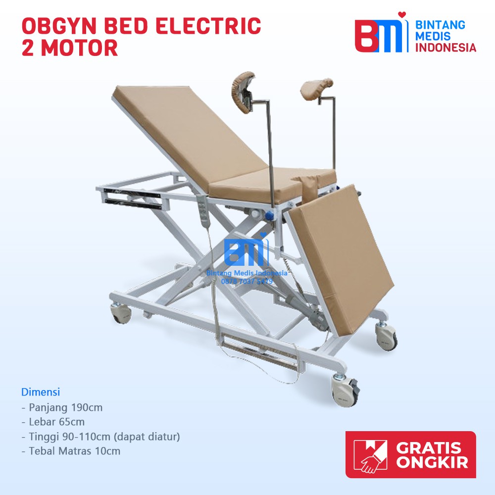 Obgyn Bed Electric 2 Motor - Ranjang Bantu Melahirkan Rumah Sakit Elektrik