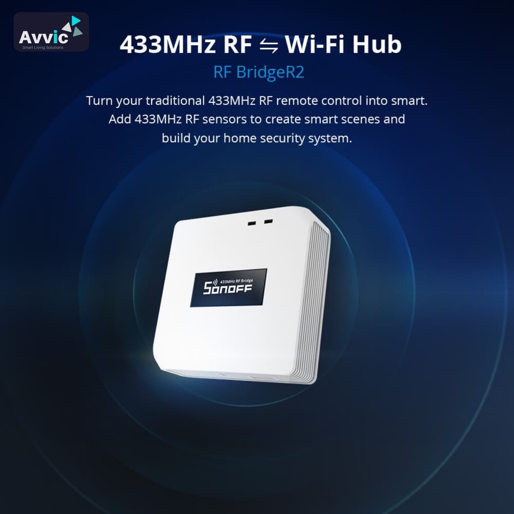 Sonoff RF Bridge Wifi 433Mhz Smart Home IoT Otomatis Wifi Convert Remote 433 Mhz to WiFi