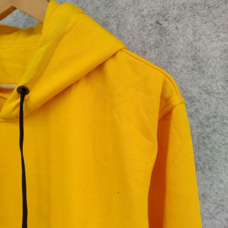 Sweater Hoodie Polos Kuning Pria Wanita Kualitas Premium Free Gantungan Kunci