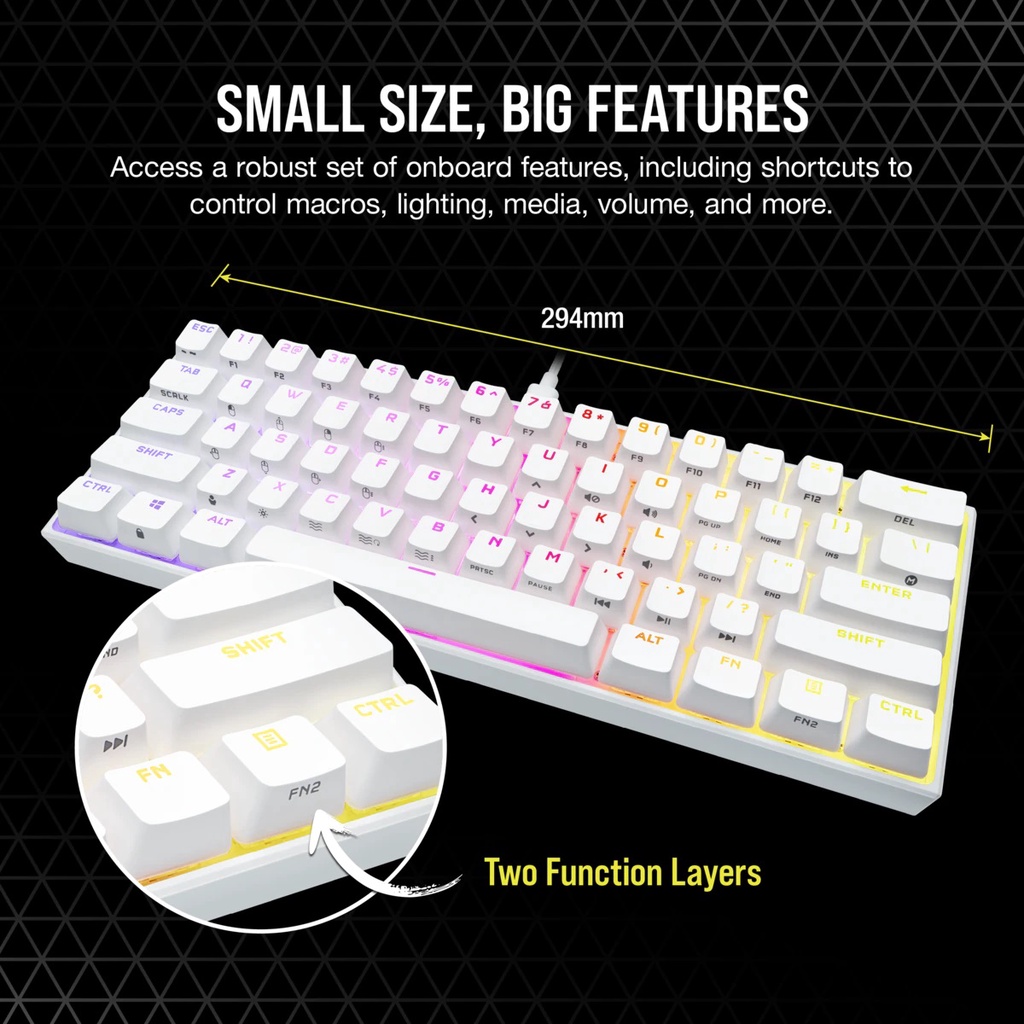 Corsair K65 RGB MINI 60% Mechanical Gaming Keyboard K 65