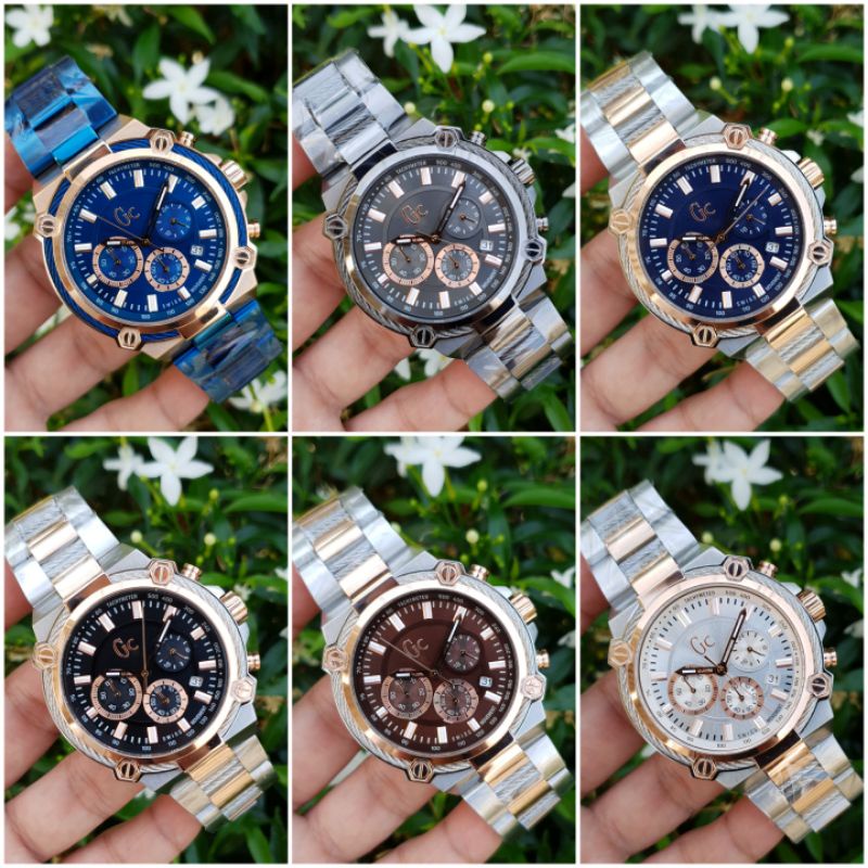 Jam tangan Couple GC kawat Guess Collection Y24002G2 Y25003G2 with box