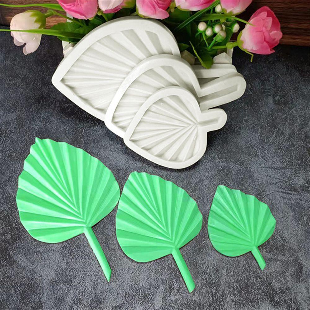 R-flower Palm Leaf Cetakan Silikon Alat Baking Fondant Permen Coklat Sugarcraft Resin Tools