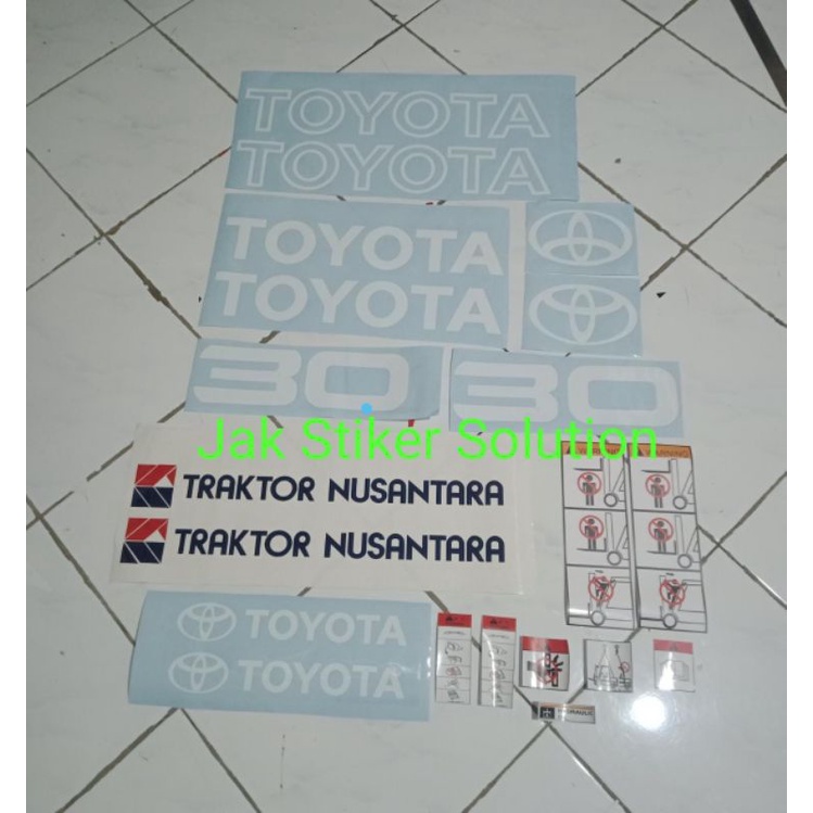 Stiker Forklift Toyota 30 (3ton)