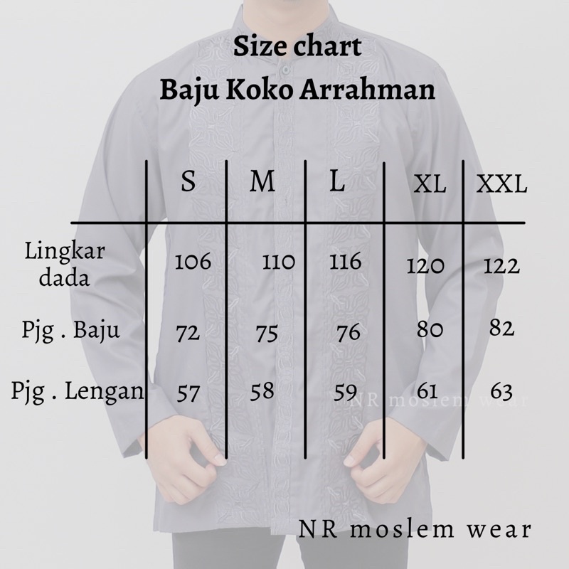 BAJU KOKO WARNA LENGAN PANJANG , KOKO PREMIUM ARRAHMAN kode A35