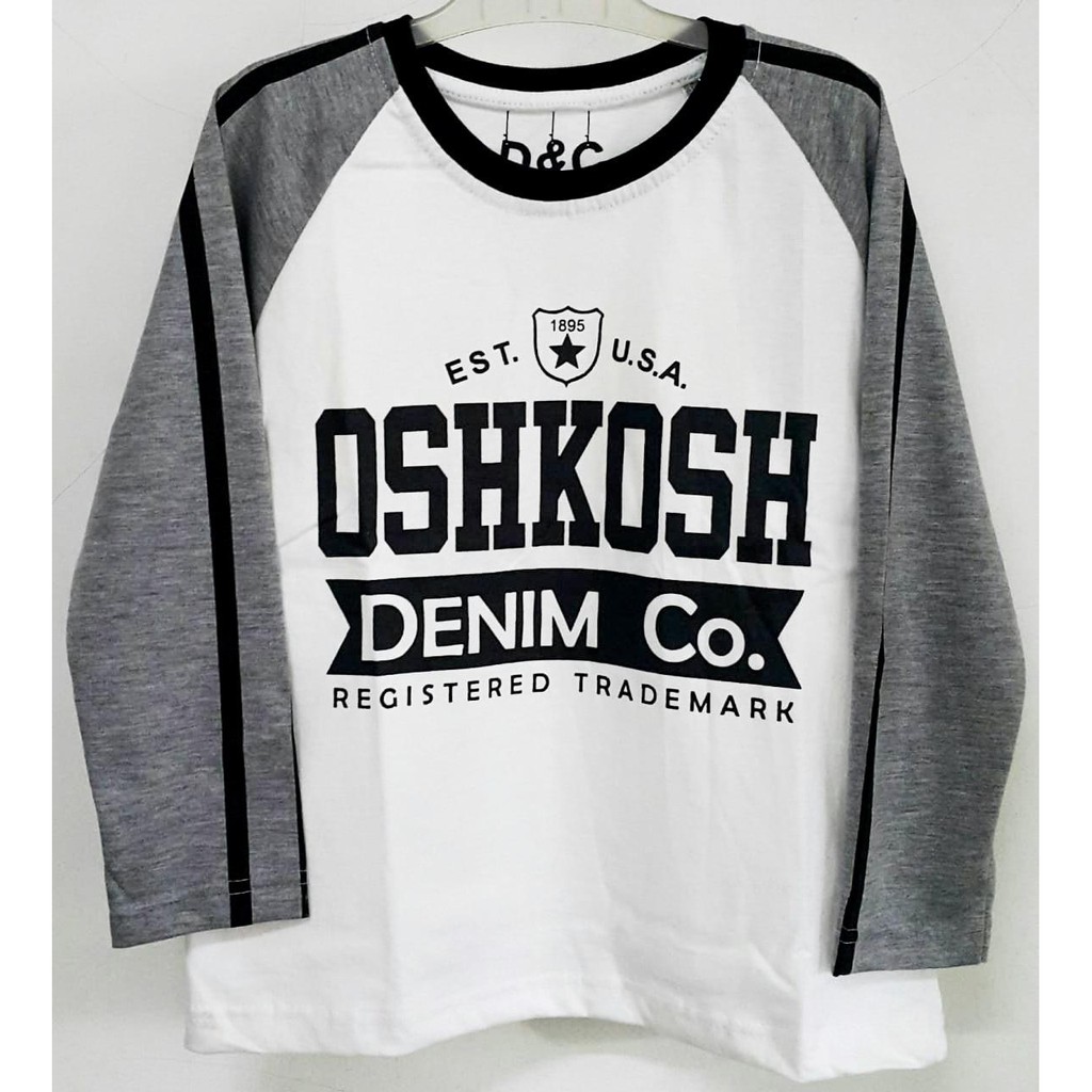 Baju / Kaos Anak Anak Motif OSHKOSH ( Lengan Panjang )