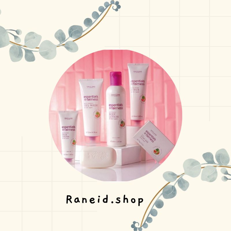 Essentials Fairness Protecting Face Cream SPF 10 // Essentials Fairness Gel Wash // Essentials Scrub