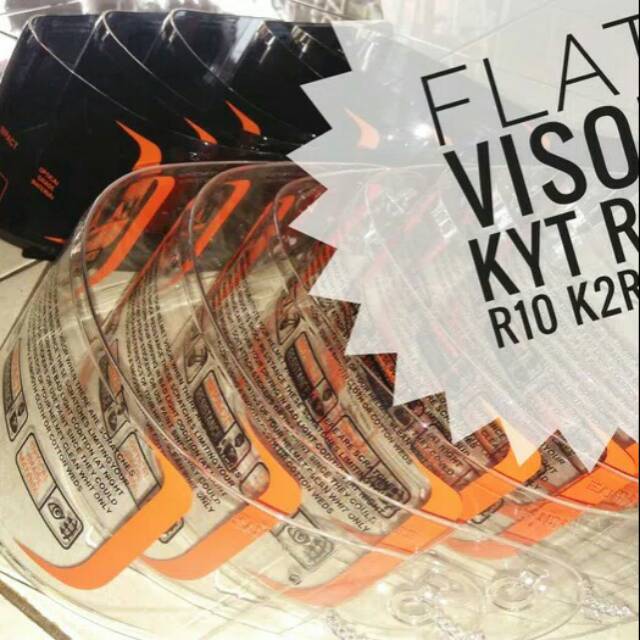 Kaca Visor Helm Flat KYT rc-7 KYT r10 KYT k2 rider MDS Viktory DLL.