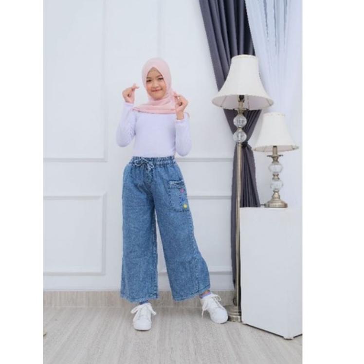 KULOT ANAK 6-14 TAHUN / KULOT JEANS ANAK PEREMPUAN / CELANA KULOT ANAK / KULOT ANAK CEWEK/CELANA ANA