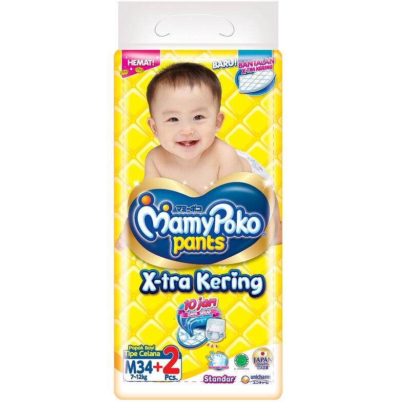 MAMYPOKO STANDAR XTRA KERING DIAPERS PANTS M34