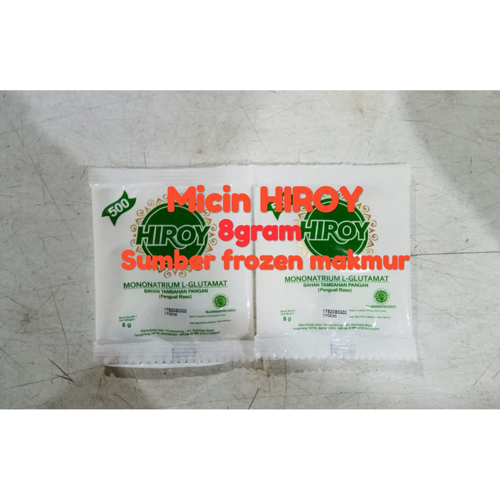 

micin hiroy 8 gram sumber frozen makmur
