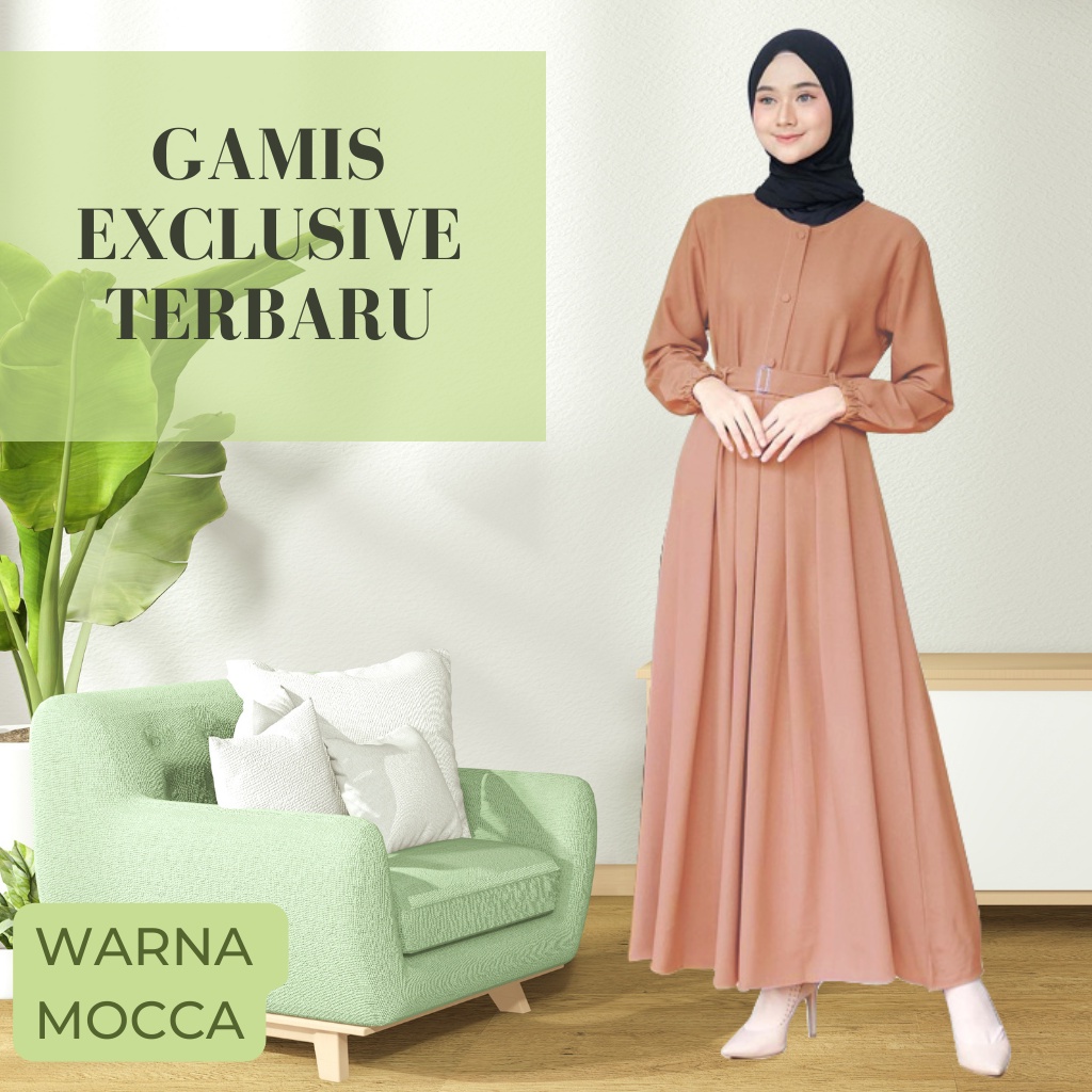 Gamis Polos Mocca Premium Terbaru 2022 Gamis Rauna Orang Tua Gamis Maxmara Rabbani Gamis Abaya Turke