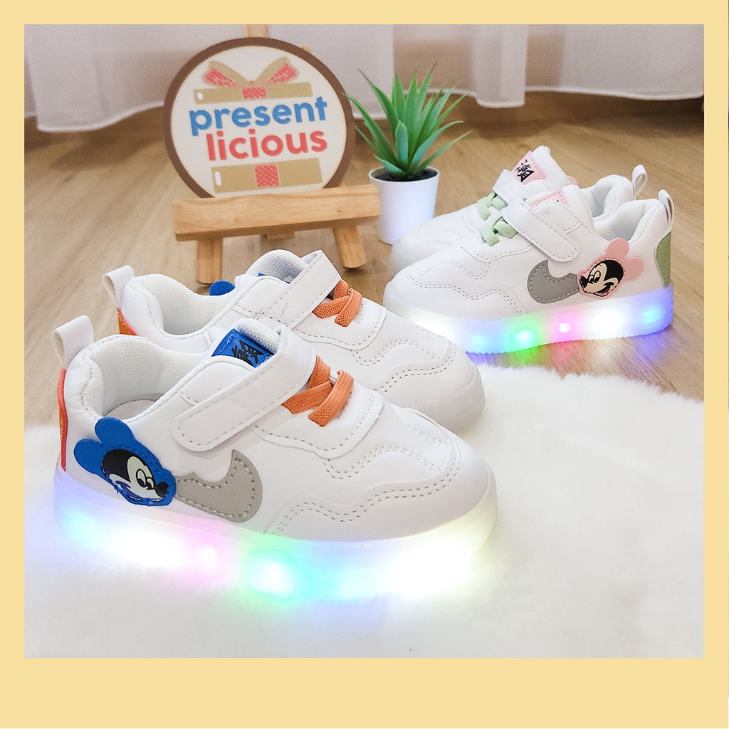 Sepatu Lampu Mike untuk Anak Perempuan | Sepatu LED Mike Anak | Sepatu Anak Perempuan | Sepatu Anak 