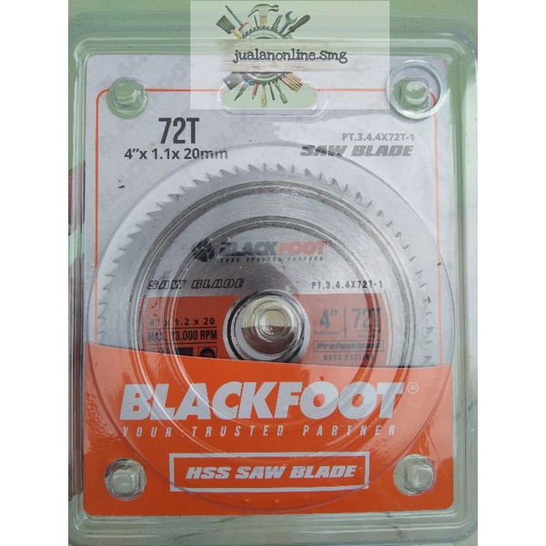 BLACKFOOT Mata Gergaji Gerinda Kayu 4 Inch 72T Circular Saw Blade Gerinda