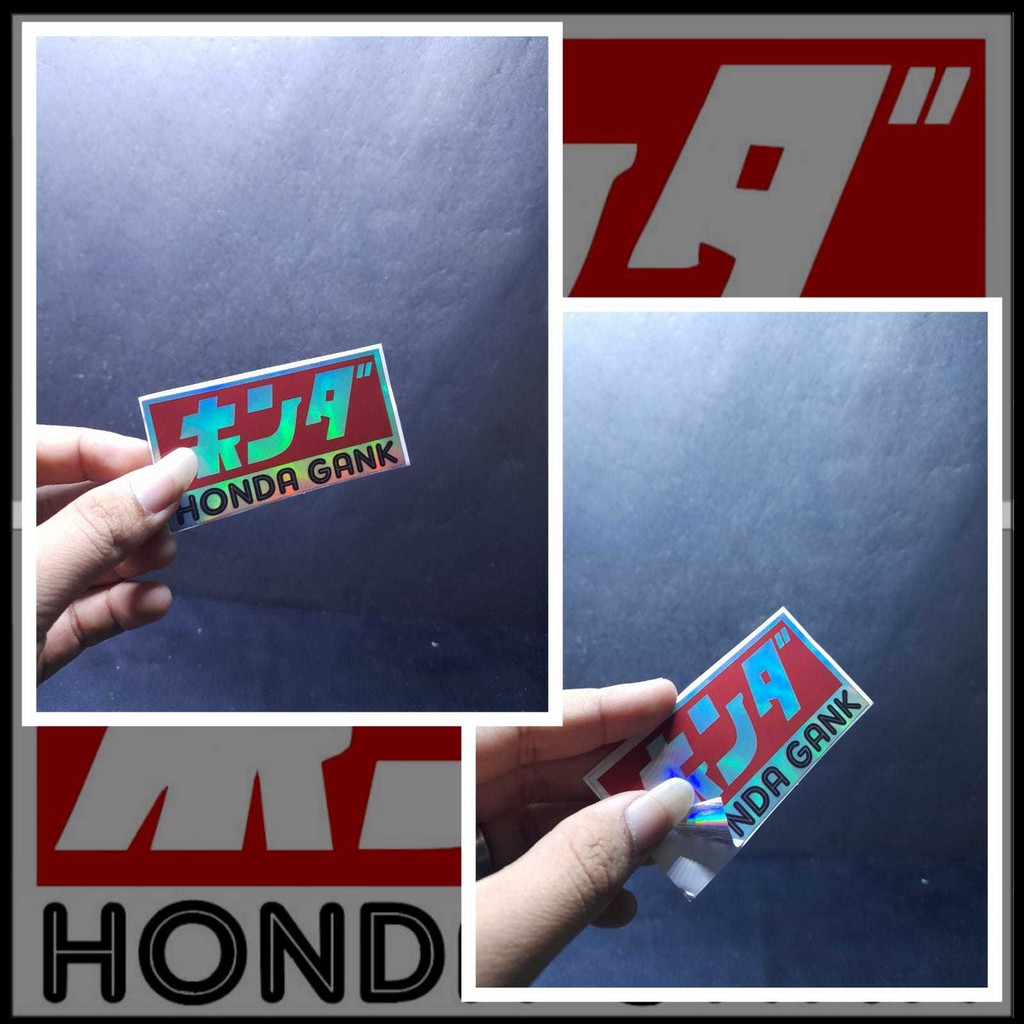 Sticker Bahan Hologram Honda Gank