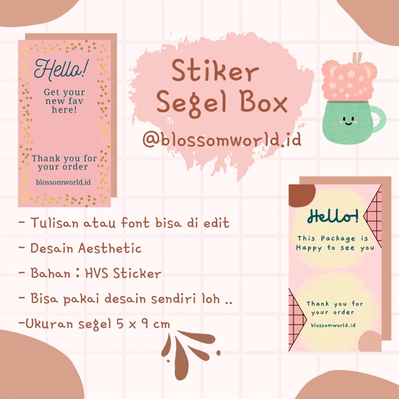 

STIKER SEGEL BOX vol 1/ SEGEL HAMPERS / SEGEL PACKAGING OLSHOP MURAH BERKUALITAS