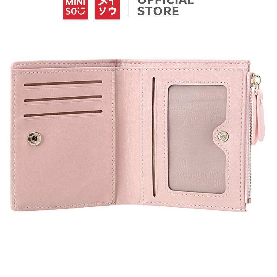 MINISO Dompet Lipat Wanita Kecil  Colorblock Simple Fashion