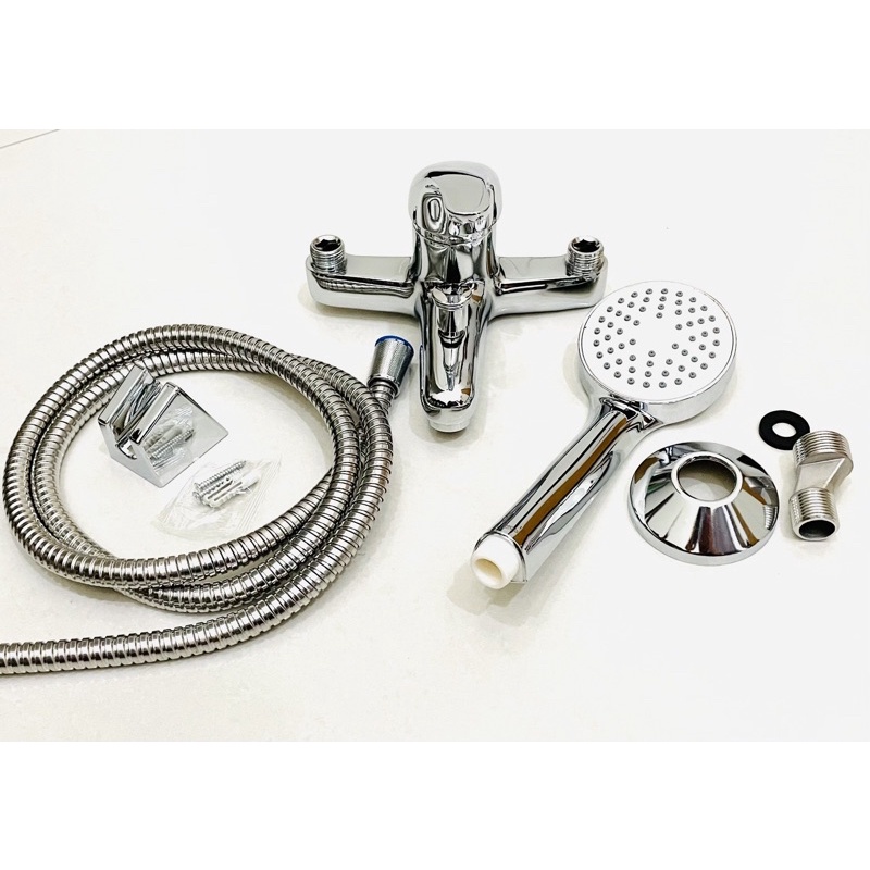 Kran Bathtub Shower Mixer Panas Dingin Intalasi Luar Water Heater Brass Shower Set - Kran tanpa bobok / bongkar tembok