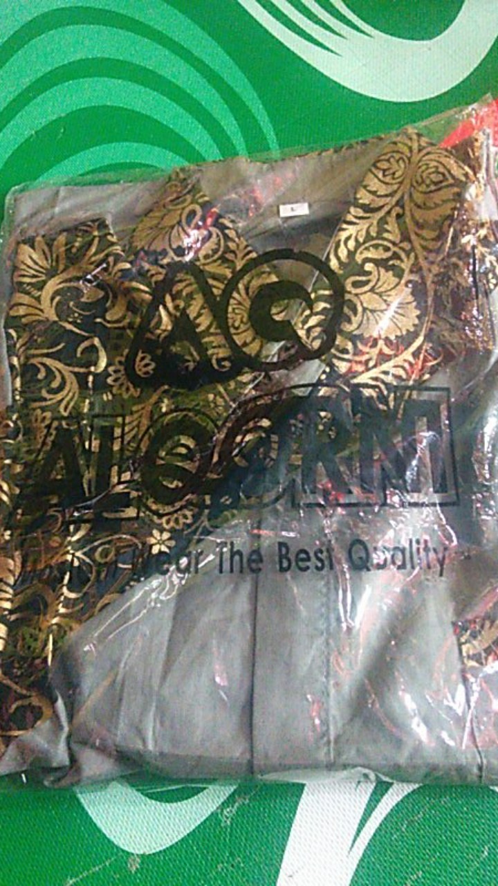 Batik Pria Kombinasi Prada Lengan Pendek Exlusive Matt Katun Oil Premium Quality Size M L Xl