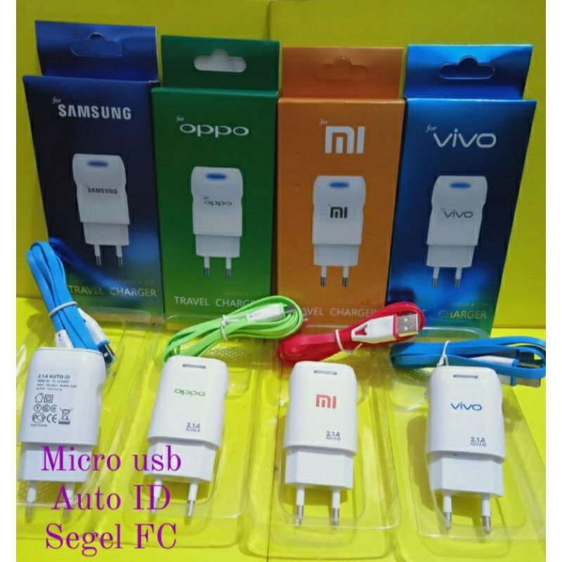 Charger android 2.1A /charger 2A 5v segel fc auto id