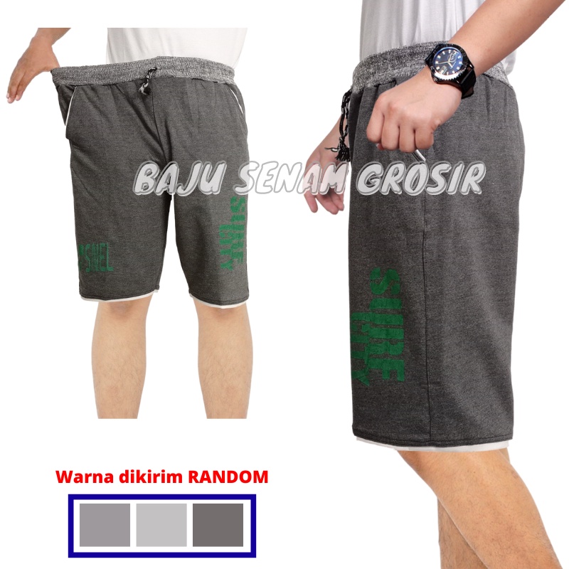 Celana Pendek Tebal Motif Keren Jumbo BuluTangkis Pria Dewasa Remaja SBSA0100