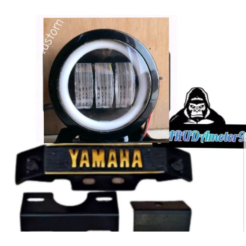 LAMPU LED DAYMAKER RX KING SUPER TERANG SET KUMIS DAN PANGKON LAMPU