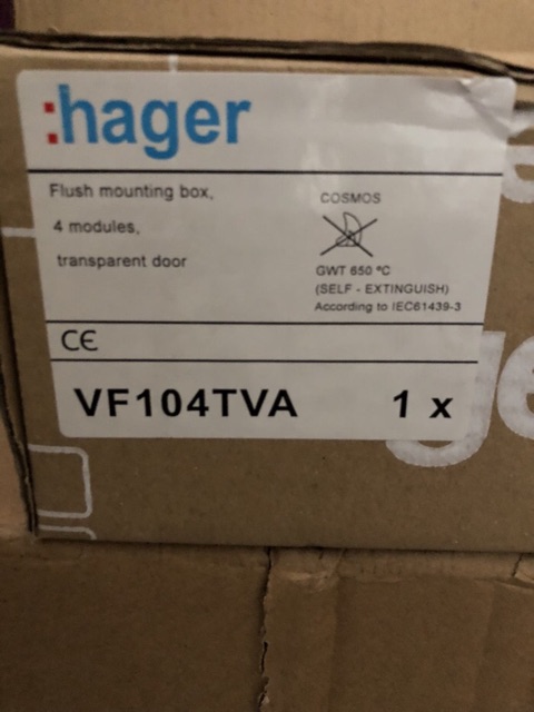 BOX MCB HAGER 4GRUP 4 G INBOW VF104TVA