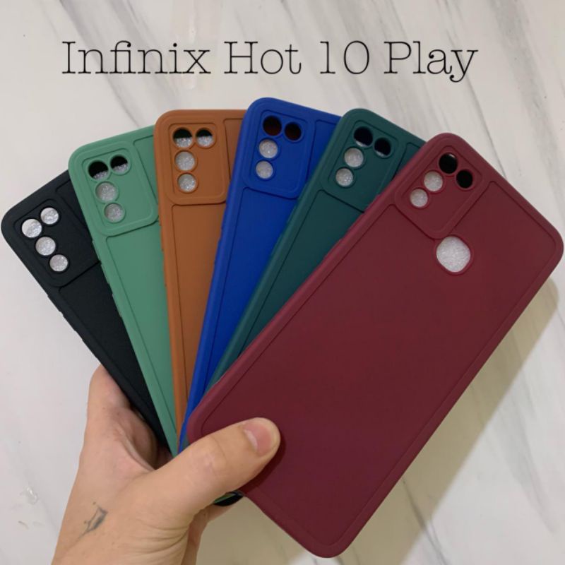 Case Infinix Hot 10 Play - Softcase Procamera Full Cover Matte - UA