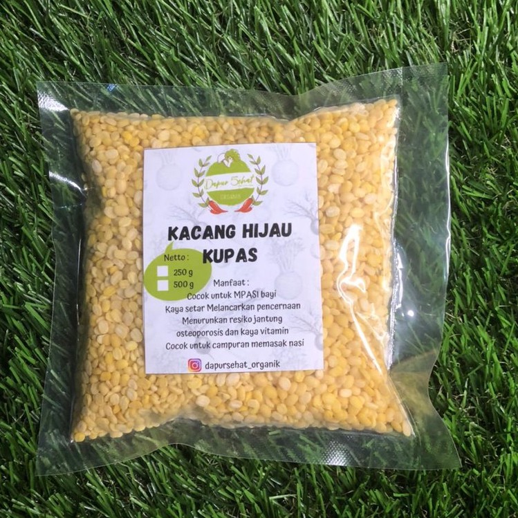 

Kacang Hijau KUPAS Kemasan Peeled Mung Beans Bean MPASI Bayi 250 & 500 gr