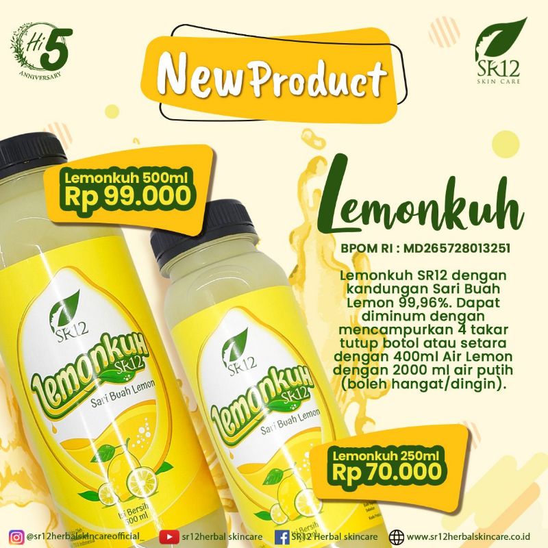 

Lemonkuh SR12/Sari buah lemon/Penurun berat badan