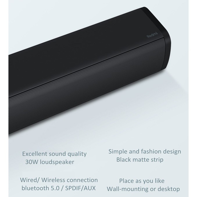 REDMI SOUNDBAR SPEAKER BLUETOOTH 30W HOME THEATER BLUETOOTH 5.0 MDZ-34-DA HITAM