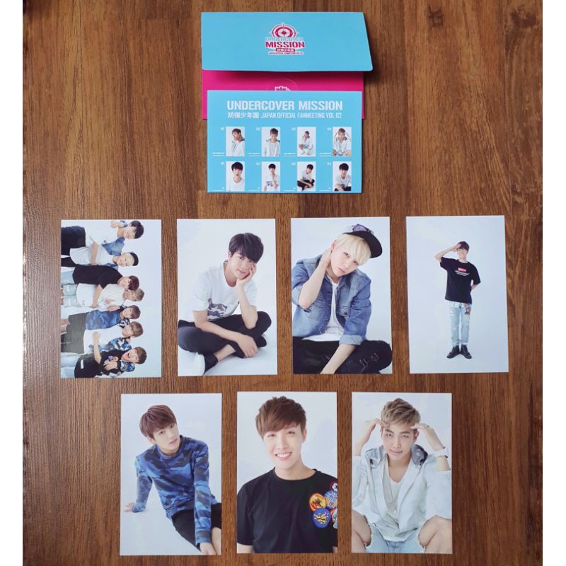 BTS Undercover Mission Japan Fanmeeting Vol.2 Photo Set Jimin V (Taehyung) Jungkook Suga Jin Namjoon