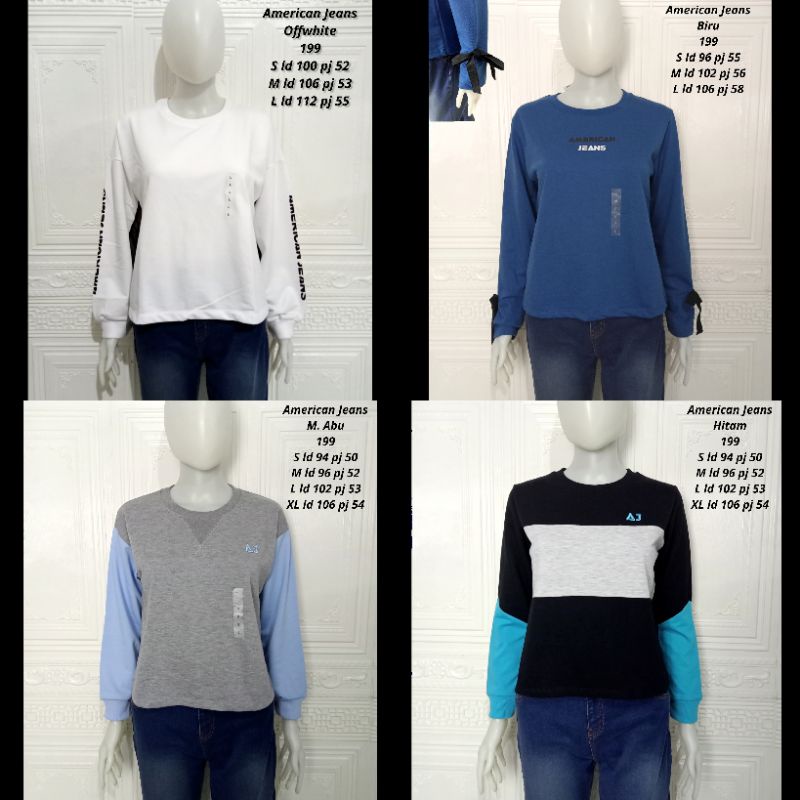 KAOS WANITA AMERICAN JEANS ORIGINAL