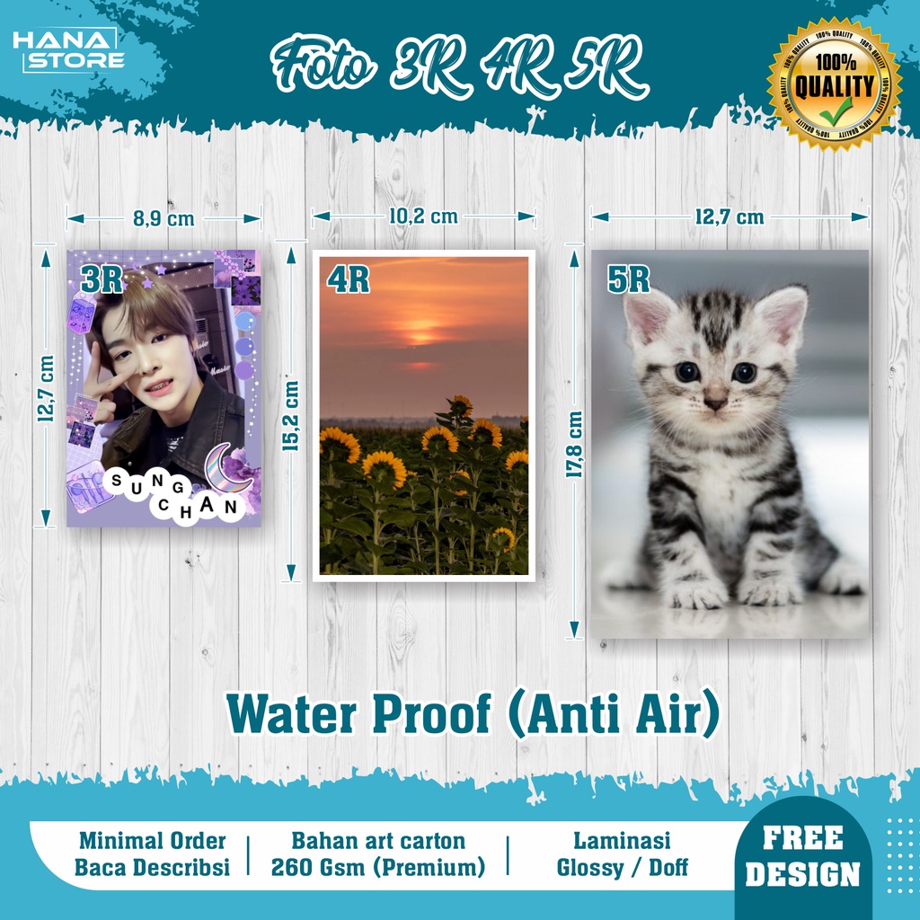 Cetak Foto 3R 4R 5R Laminasi Glossy / Doff - Cetak Foto Murah - Foto Polaroid Photocard - Foto Murah