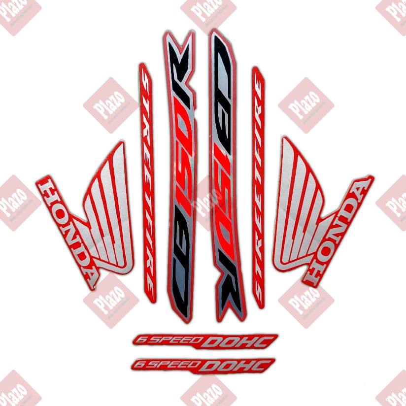 Striping stiker motor honda cb150r 2017 se merah doff