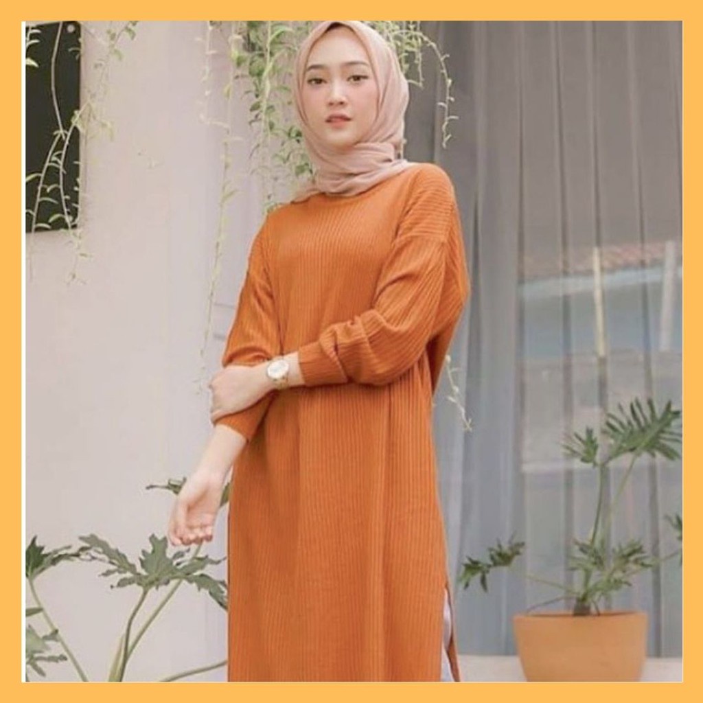 KARENINA TUNIK RAJUT / ANDINI RAJUT TUNIK / RAJUT WANITA TERBARU / FASHION MUSLIM