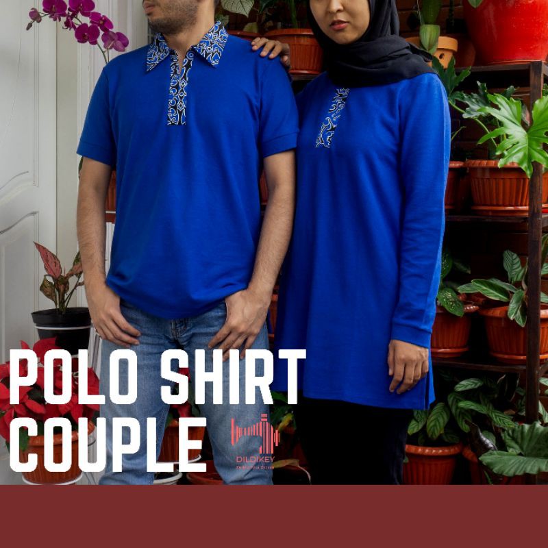 POLO SHIRT COUPLE / KAUS POLO KERAH MOTIF COUPLE