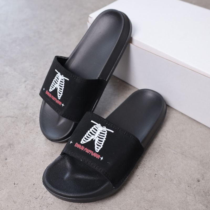 (COD) metal sandal slop pria wanita icarus footwear