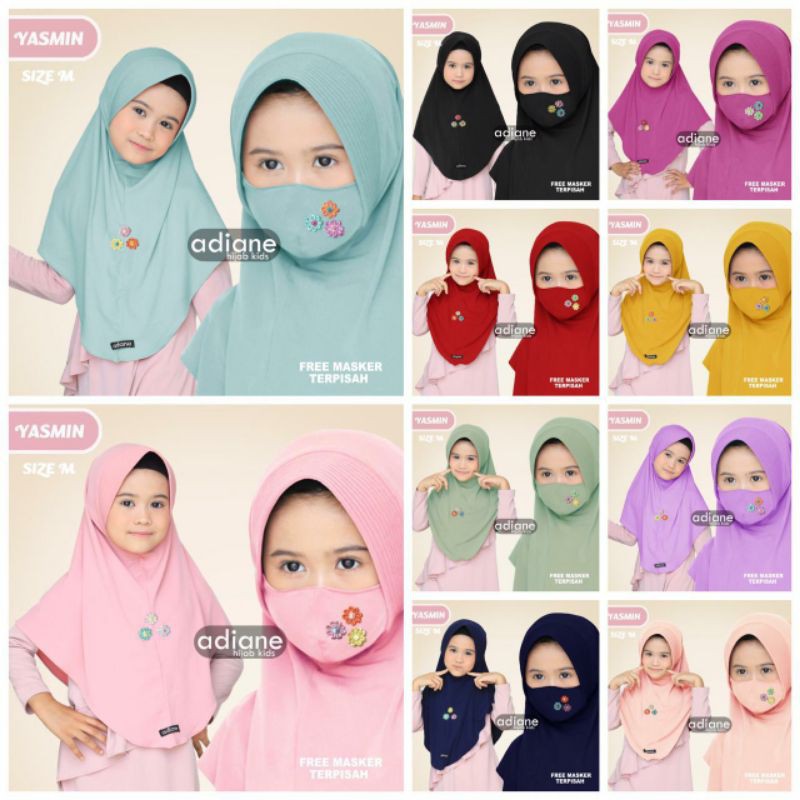 Hijab Kids Yasmin Free Masker by Adiane