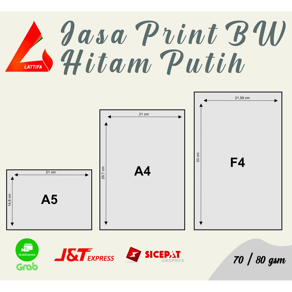

JASA PRINT / CETAK DOKUMEN A5 A4 F4 HITAM PUTIH