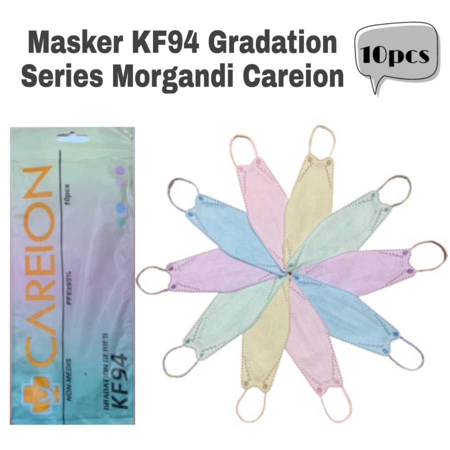 MASKER KF94 SERIES GRADATION 4PLY ISI 10 PCS NEW EARLOOP FACE MASK