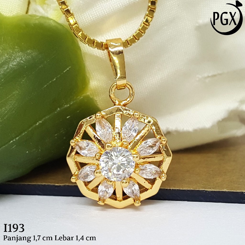 PGX Liontin Kalung Xuping Wanita Perhiasan Lapis Emas Aksesoris Fashion - I193