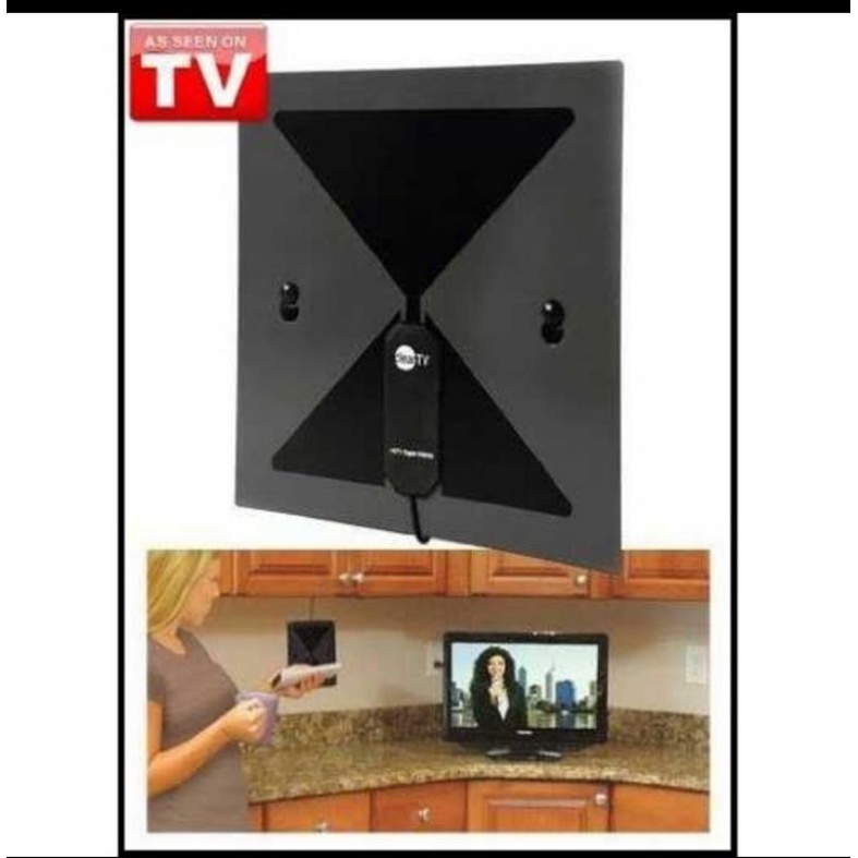 antena tv digital indor super jernih model kotak antena tv dalam ruangan rumah antena tv indoor murah