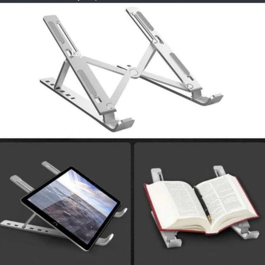 Laptop Stand Holder Portable Aluminium Multifungsi Anti Slip Untuk Laptop Notebook HLD01