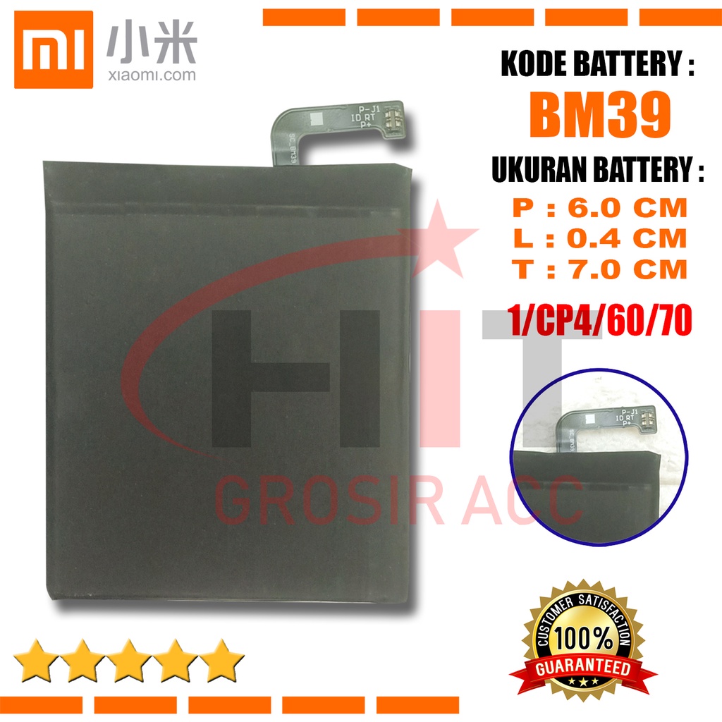 Baterai Battery Original Xiaomi Mi 6 / Kode BM39 Mi6