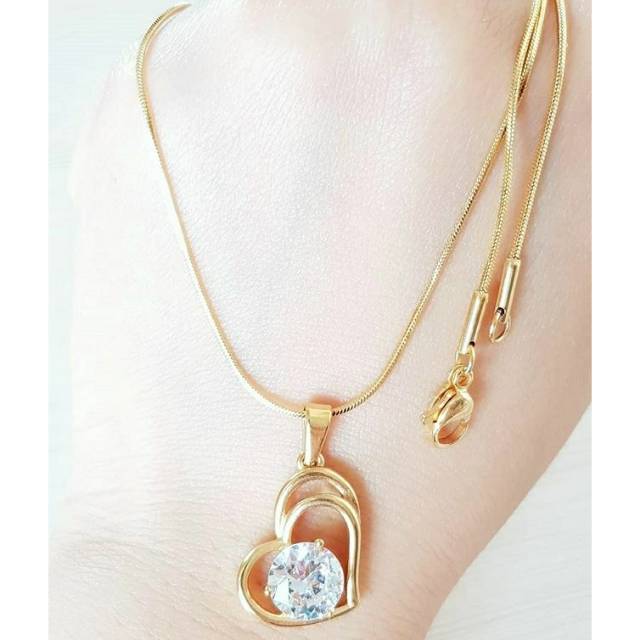 Kalung Import Titanium Gold Love IMPX2