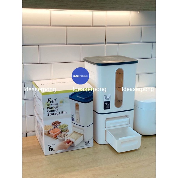 

ideaserpong tempat beras 6kg putih