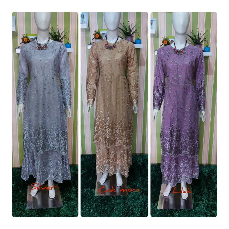 kebaya gamis pesta/kebaya busui baju pesta tulle mutiara